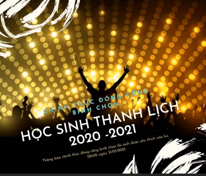 Thông báo: chính thức đóng cổng bình chọn thí sinh yêu thích nhất HSTL 2020-2021