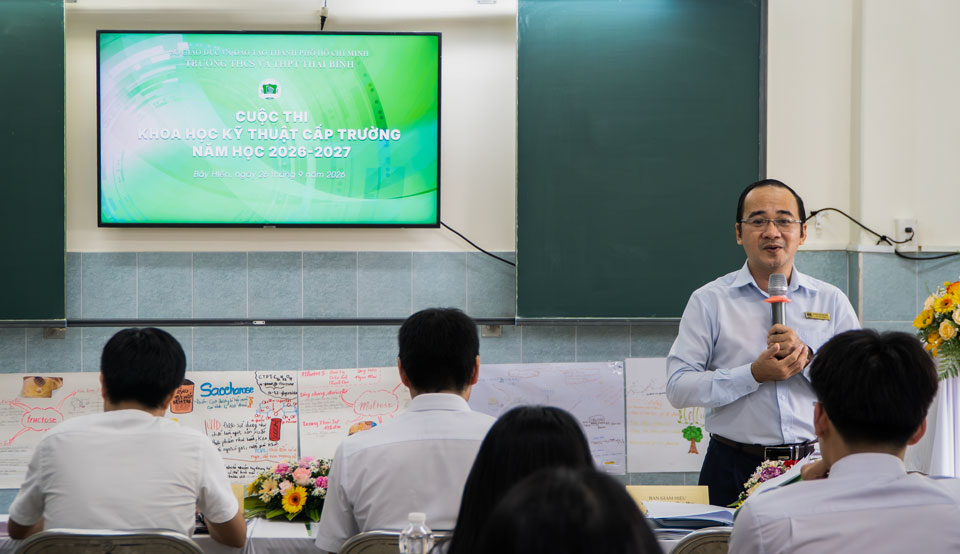 Cuộc thi KHKT cấp trường năm học 2026 – 2027, đẩy mạnh năng lực nghiên cứu khoa học cho học sinh Thái Bình